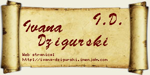 Ivana Džigurski vizit kartica